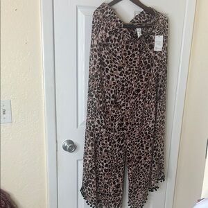 Time and Tru Leopard Print Swim Coverup